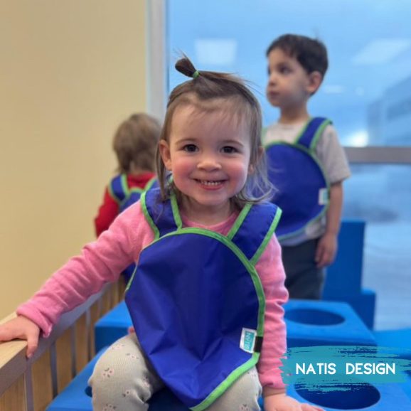 NP-001SL-PTR The reinvented pinny for kids safety (daycare vest) with transparent pocket - Image 31